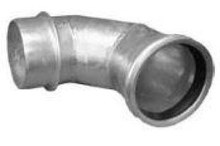 45 Degree Ringlock Elbow Male x Female (Galvanized Steel) Size 4 Inch