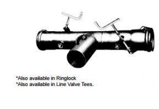 Galvanized Steel Hook Style Inline Valve Tee Size 8 Inch