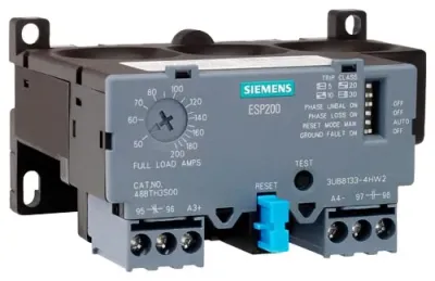 Overload Relay: 50 to 200A, 10/20/30/5, 3 Poles, Electronic, IEC Style Overload Relay, Auto/Manual