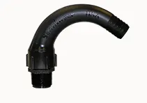 Senninger Single 125° Gooseneck Assembly w/ Nipple – 3/4" M NPT x 3/4" M NPT