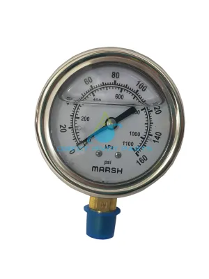 4" Sprinkler Pressure Gauge 0-30 PSI, Glycerin Filled