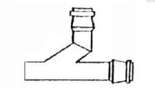 Aluminum Plain Line Y Tee Size 6 Inch