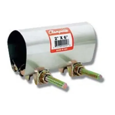 6" x 6" Wide Two Bolt IPS Pipe Clamp 