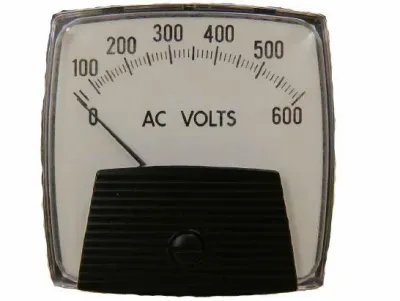Large Face Voltmeter 0-600 VAC