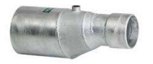 Galvanized Steel Suction Adapter Size 4" x 5"