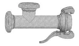 6-Inch In-Line Tee - Bauer Style