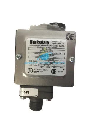Enclosed E1H Barksdale Pressure Switch 0-250 PSI