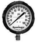 3.5" Senninger Sprinkler Pressure Gauge, Glycerin Filled (Choose Range)