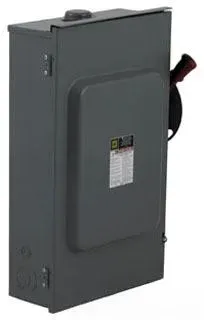 Sq D 30 Amp 600 Volt FUSIBLE Safety Switch NEMA 3R