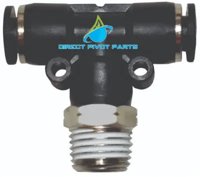 1/4" x 1/8" NPT Swivel Branch Tee - Nylon Valve Fittings