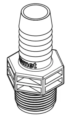 Adapter 3/4" Hose barb x 3/4" MNPT