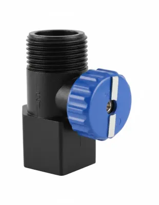Ball Valve, 3/4" F NPT x 3/4" M NPT with dial shutoff knob