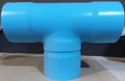 8" PVC Glue on TEE for PIP pipe
