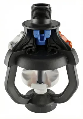 i-Wob2 UP3 Low-Angle 6-Groove (White Deflector), 3/4" M NPT (Choose Size)