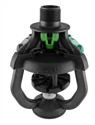 i-Wob2 UP3: Standard-angle 9-groove (black deflector), 3/4" M NPT (including nozzle #10)