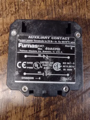 FURNAS 49ACR6 NO/NC AUXILIARY CONTACT KIT