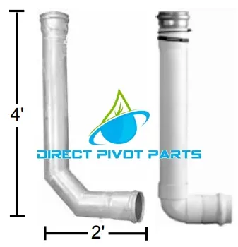 PVC #125 J Pipe Underground Riser Fitting (Choose Size)