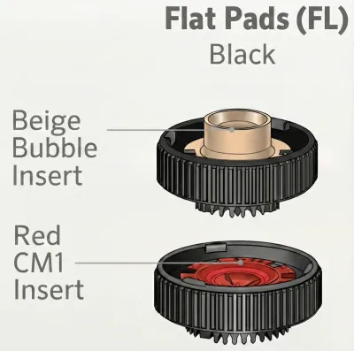 LDN Pad With Bubble Insert – Flat (black) (Choose Pad & Insert)