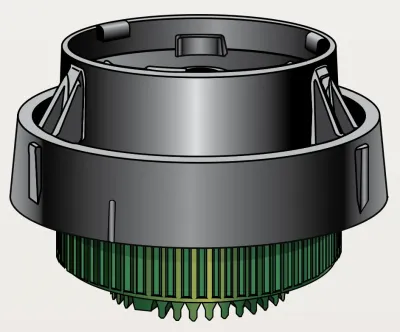 LDN UP3 Bubbler Pad Assembly – Convex (green) (Choose Type)