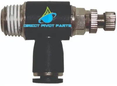 1/4" x 1/4" NPT Swivel Speed Control / Needle Valve- Nylon Valve Fittings