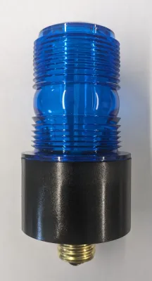 STROBE Light Bulb 120 Volt AC Screw-In Type Blue