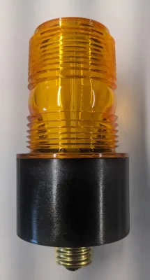 STROBE Light Bulb 120 Volt AC Screw-In Type Amber