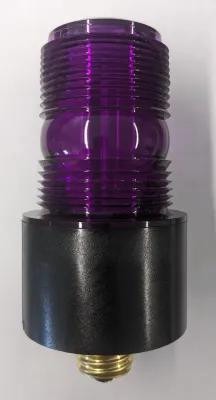 STROBE Light Bulb 120 Volt AC Screw-In Type Purple