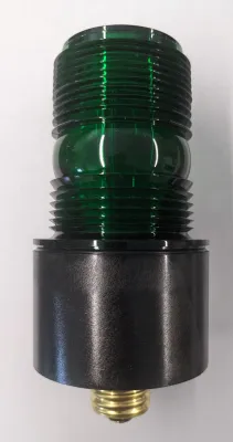 STROBE Light Bulb 120 Volt AC Screw-In Type Green