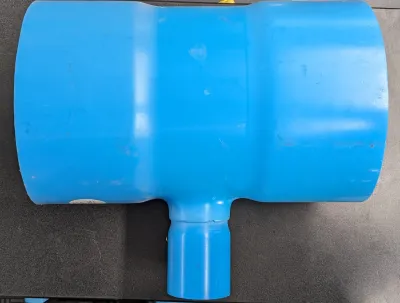 8"x 8"x2" PVC Glue on TEE for PIP pipe