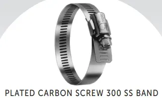 3 5/8"-6 1/2" Breeze Power-Seal Plated Carbon Screw Clamp