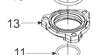 Aqua Burst X100 End Gun Part- Bearing Base Carrier