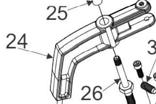 Aqua Burst X100 End Gun Part- Reverse Swing Arm Assembly