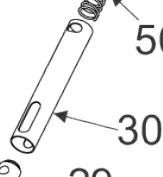 Aqua Burst X100 End Gun Part- Spring Guide Pipe
