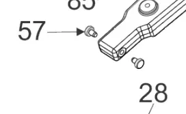 Aqua Burst X100 End Gun Part- Impact Button