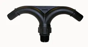 Senninger Double 125° Gooseneck – 3/4" F NPT x 3/4" M NPT Outlets