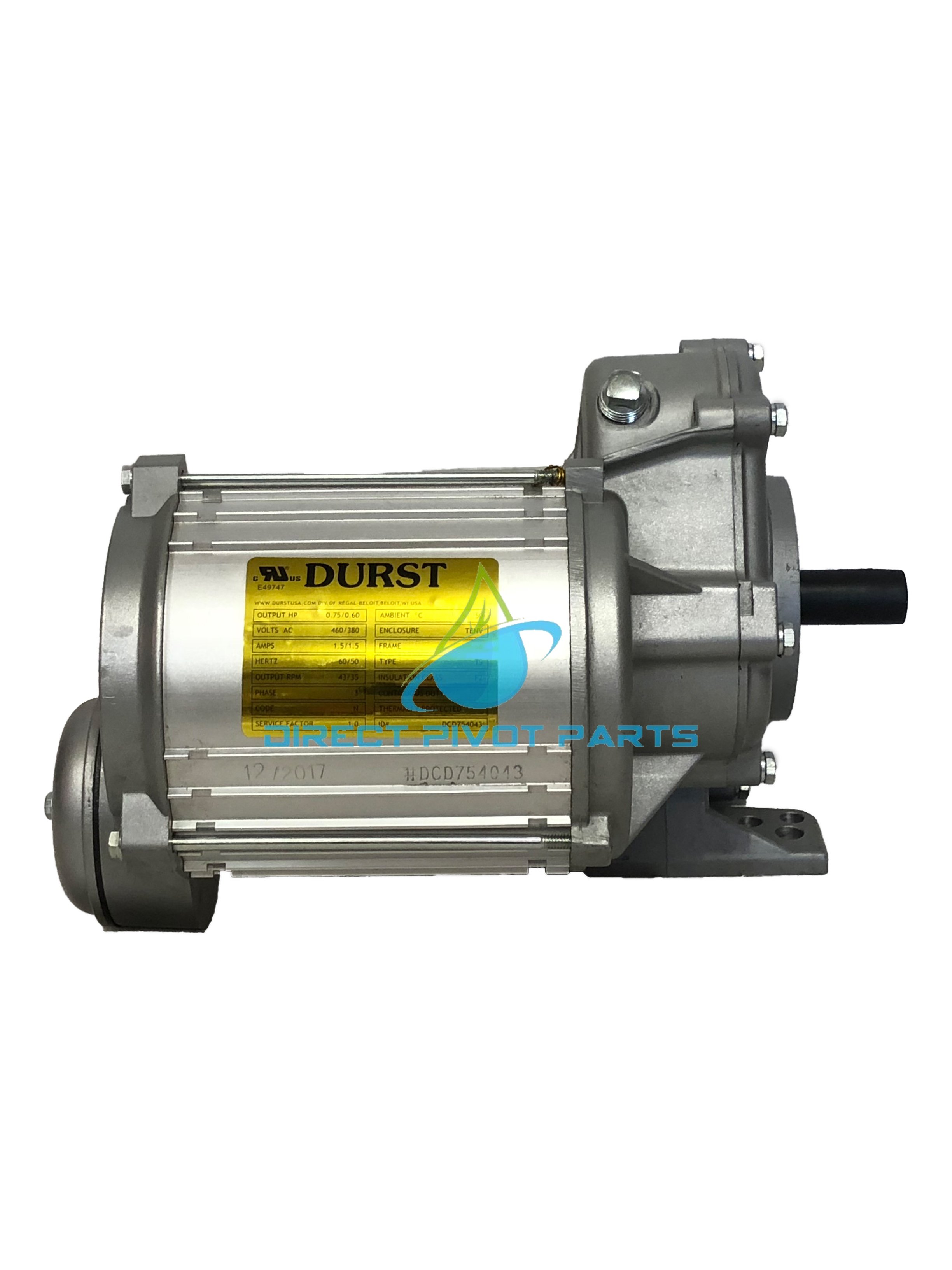 Durst Pivot Center Drive 3/4 H.P. 43/35 RPM Gear Ratio 40:1